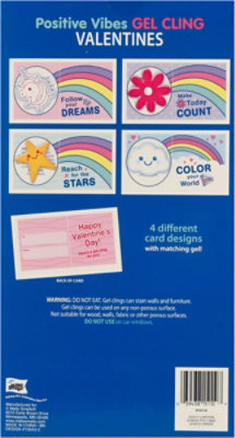 Mello Smello Gel Cling Valentines Positive Vibes Ages 3+ Cards - 16 Count - Image 3