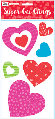 Mello Smello Valentines Heart Beats Gel Cling 5.5 x 12 Inch - Each - Image 1