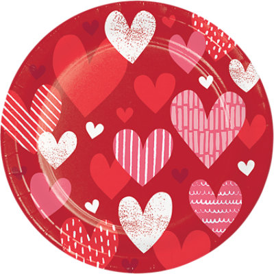 Signature Select Scarlet Patterns Lunch Plate - 8 Count - Image 1