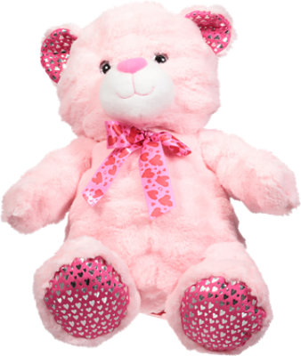 Signature SELECT Valentine Pink Ribbon Teddy 17 Inch - Each - Image 1