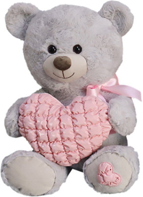 Signature SELECT Grey Bear With Heart 14 Inch - Each - Image 1