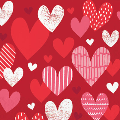 Signature Select Scarlet Patterns Lunch Napkins - 16 Count - Image 1