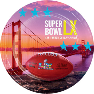 Creative Converting Super Bowl LX Lunch Plates 8 Count-Each - Image 1