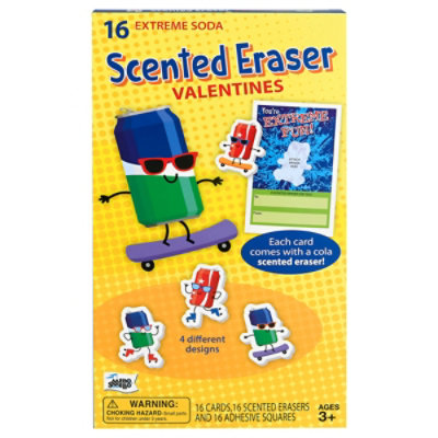 Mello Scnted Eraser Valentine Cards - 16 CT - Image 2