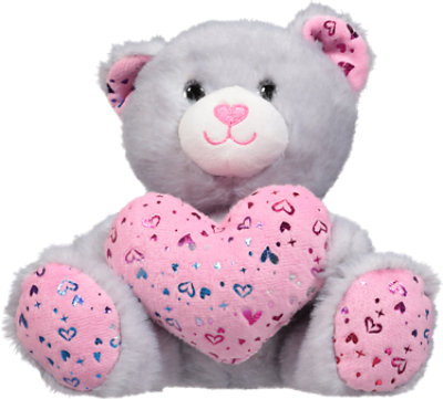 Signature SELECT Grey Teddy With Heart 7 Inch - Each - Image 1