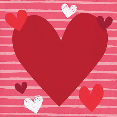 Signature Select Scarlet Patterns Bev Napkins - 16 Count - Image 1