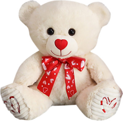 Signature SELECT Cream Heart Nose Bear 10.5 Inch - Each - Image 1