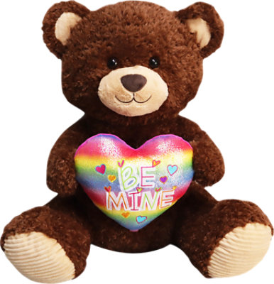 Signature SELECT 22 Inch Bear with Heart Dark Brown Plush Toy - Each - Image 1