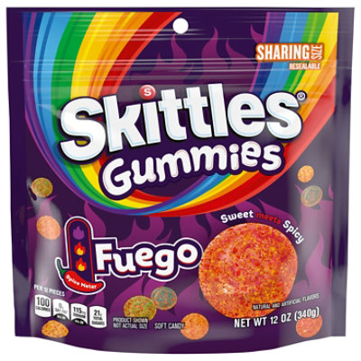 Skittles Gummies Fuego Share Size Stand Up Pouch 12 Ounces Each - 12 OZ - Image 4