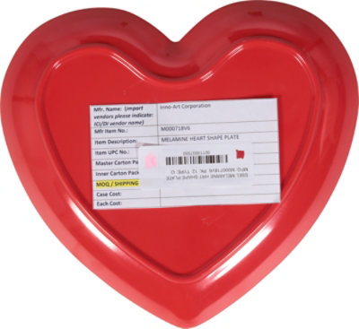 Ssel Melamine Hrt Shape Plate - EA - Image 3