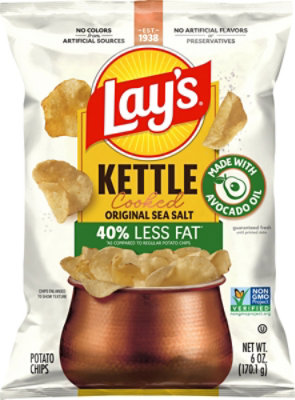 Lay's Reduced Fat Kettle Potato Chips - 6 Oz - Image 1