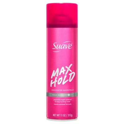 Suave Hair Spray Max Hold Ae Unscented, 11fz - 11 FZ - Image 2