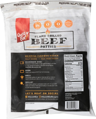 Quick & Eat Flame Grilled Burgers 18oz - 18 OZ - Image 6
