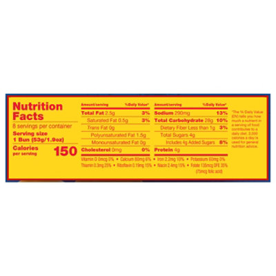 Sunbeam Hamburger Buns 8 Count - 15 OZ - Image 3