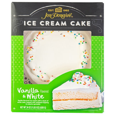 Jon Donaire Decorated Vanilla Ice Cream Cake 8 Inch - 24 OZ - Image 1