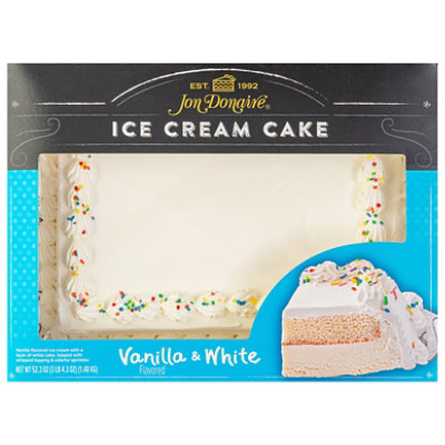 Jon Doniare Decorated Vanilla Ice Cream Cake 1/4 Sheet - 52.3 OZ - Image 1