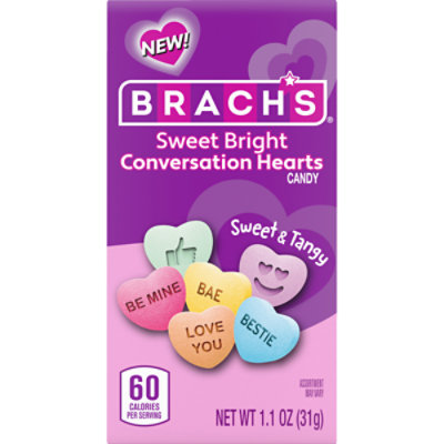 Brachs Swt Bright Conversation Hearts - 1.1 OZ - Image 1