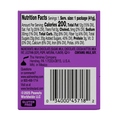 Hershey's Kisses Milk Chocolate Snoopy And Friends Valentine's Candy Gift Box - 1.45 Oz - Image 2