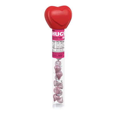 Hershey's Hugs Milk Chocolate And White Creme Valentine's Candy Plastic Cane - 2.23 Oz - Image 1