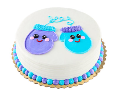 Winter Mittens Single Layer Cake - Image 1