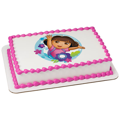Dora the Explorer™ Flowers Cake - Image 1