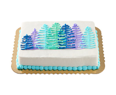 Winter Trees Sheet Cake - Image 1