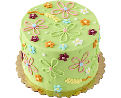 Overjoyed Doodle Flower Cake - Image 1