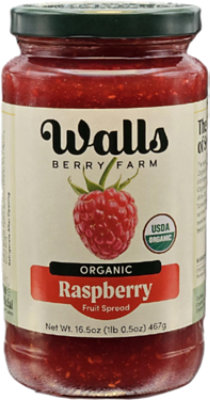 Walls Berry Farm Raspberry Organic Fruit Spread 16.5oz - 16.5 OZ - Image 1