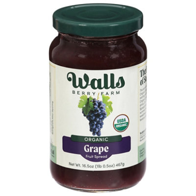 Walls Berry Farm Grape Organic Fruit Spread 16.5oz - 16.5 OZ - Image 1