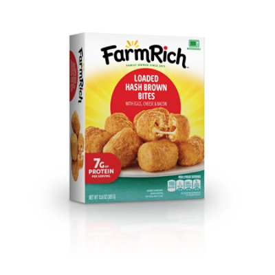 Farm Rich Loaded Hashbrown Bites With Egg, Cheese And Bacon, 13.6 Oz - 13.6 OZ