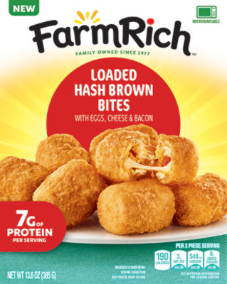 Farm Rich Loaded Hashbrown Bites With Egg, Cheese And Bacon, 13.6 Oz - 13.6 OZ - Image 4