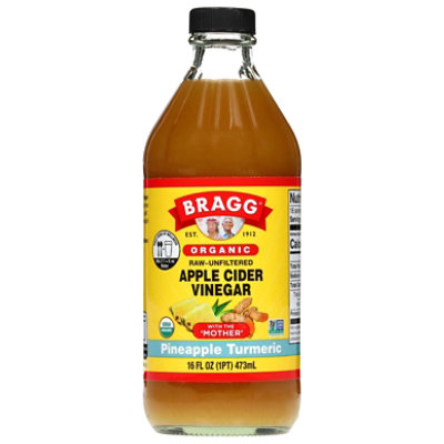 Bragg Vinegar Pineapple Turmeric Organic - 16 FZ - Image 1