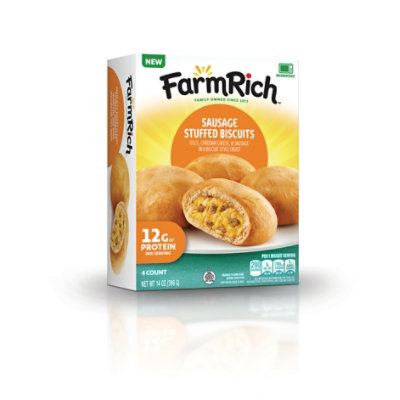 Farm Rich Sausage Stuffed Biscuits, 14 Oz, 4 Count - 14 OZ