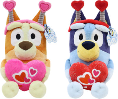 Dan Dee Valentine Bluey With Heart Plush - Each (Design may vary) - Image 1
