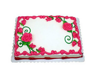Traditional Rose Sheet Cake - Image 1
