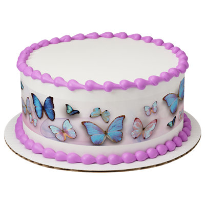 Abstract Butterflies Cake - Image 1
