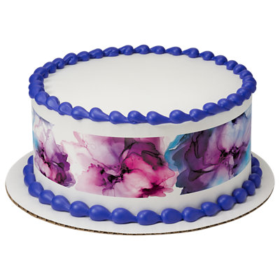 Abstract Flowers Cake - Image 1