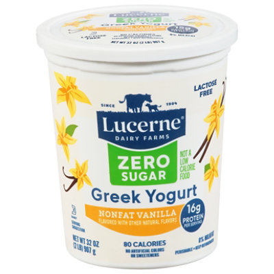 Lucerne Yogurt Greek Vanilla Zero Sugar 32 Oz - 32 OZ - Image 1