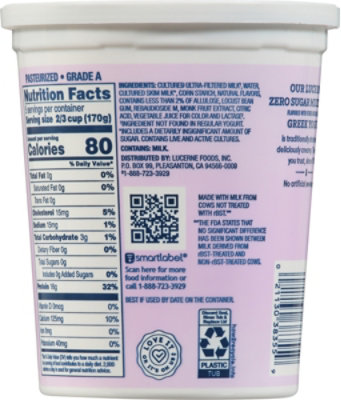 Lucerne Yogurt Greek Mixed Berry Zero Sugar 32 Oz - 32 OZ - Image 5