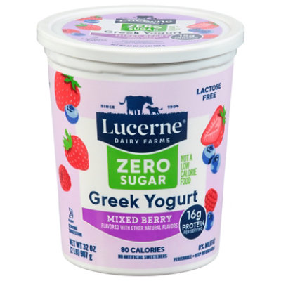 Lucerne Yogurt Greek Mixed Berry Zero Sugar 32 Oz - 32 OZ - Image 1