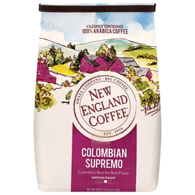 18oz New England Coffee Colombian Supremo Ground - 18 OZ - Image 2