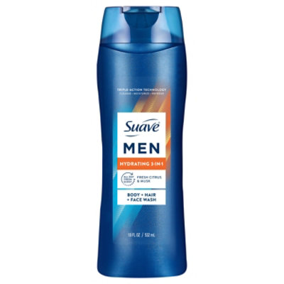Suave Men 3in1 Hair Body Face Body Wash - 18 FZ - Image 1