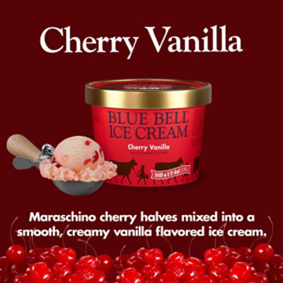 Blue Bell Cherry Vanilla Ice Cream - Half Gallon - HG - Image 2