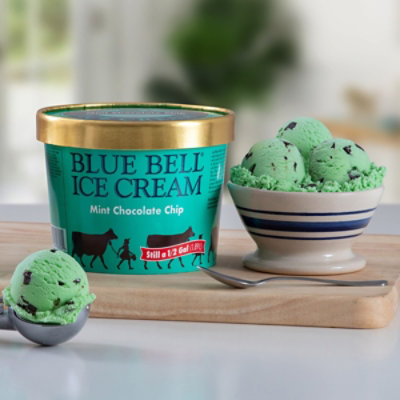 Blue Bell Mint Chocolate Chip Ice Cream - Half Gallon - HG - Image 3