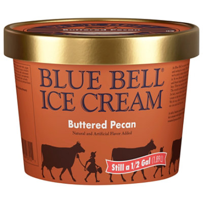 Blue Bell Buttered Pecan Ice Cream - Half Gallon - HG - Image 1