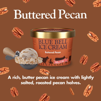 Blue Bell Buttered Pecan Ice Cream - Half Gallon - HG - Image 2