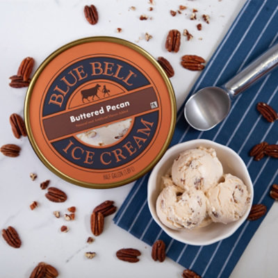 Blue Bell Buttered Pecan Ice Cream - Half Gallon - HG - Image 3