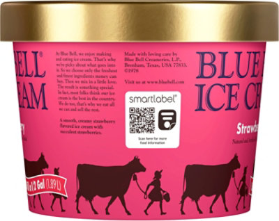 Blue Bell Strawberry Ice Cream - Half Gallon - HG - Image 5