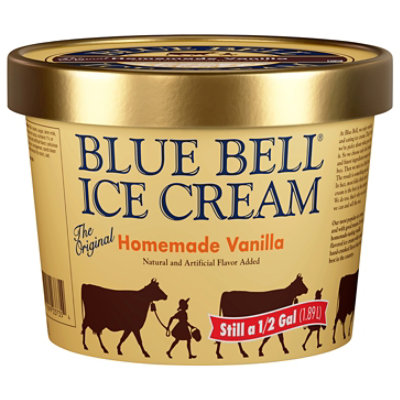 Blue Bell Homemade Vanilla Ice Cream - Half Gallon - HG - Image 1