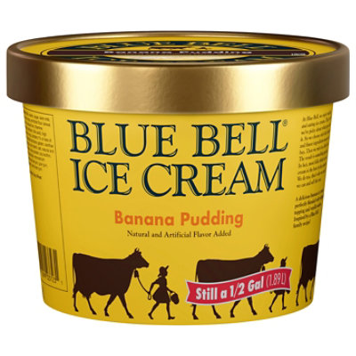 Blue Bell Banana Pudding Ice Cream - Half Gallon - HG - Image 1